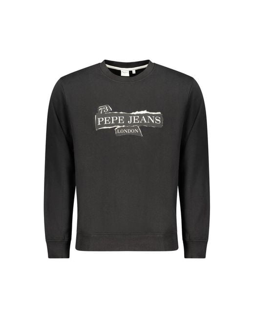 Pepe Jeans Black Nero Cotton Men's Sweatshirt for men