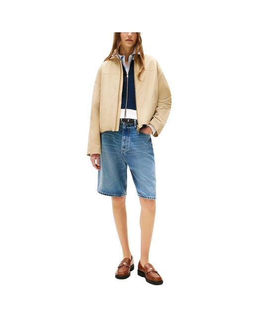 Tommy Hilfiger Natural Beige Cotton Bomber