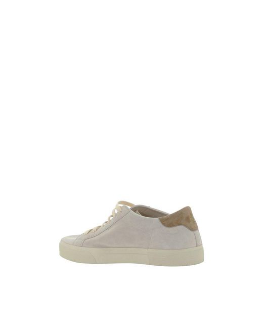 Brunello Cucinelli Cream White Leather Sneakers for men