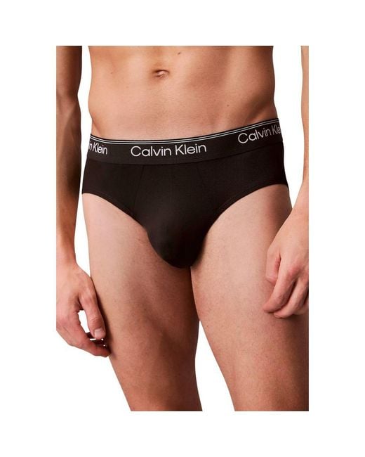 Calvin Klein Black Recycled Polyester Briefs for men