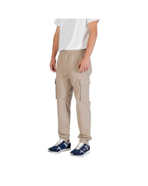 Calvin Klein Natural Brown Cotton Cargo Pants for men