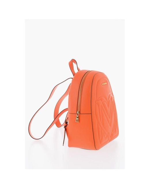 Moschino Orange Polyethylene Backpack