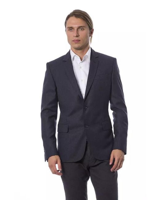 Verri Blue Virgin Wool Blazer for men