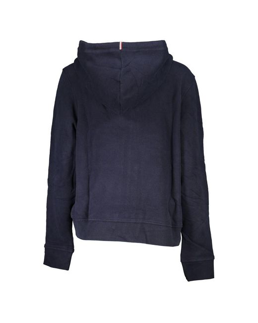 Tommy Hilfiger Blue Cozy Hooded Sweatshirt With Zip Detail