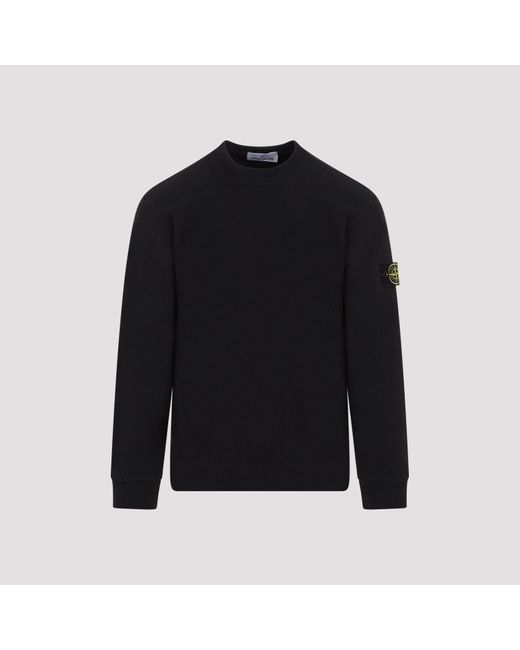 Stone Island Black Cotton Sweatshirt for men