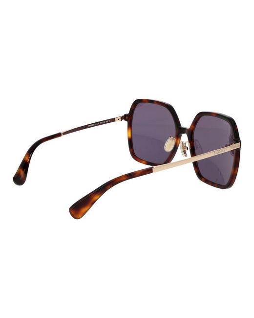 Max Mara Purple Brown Acetate Sunglasses