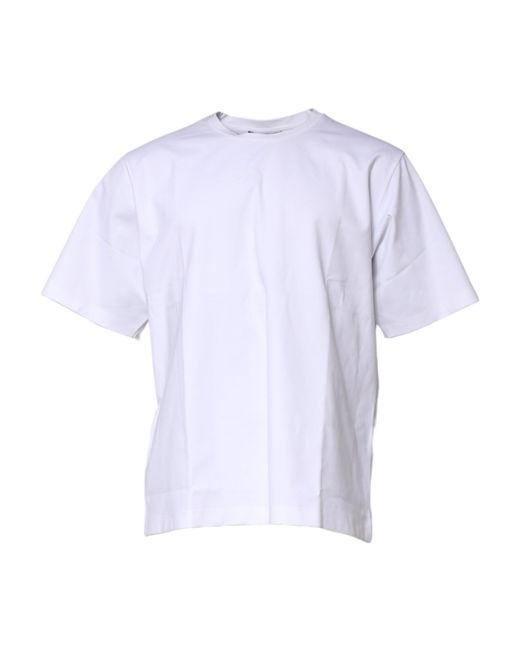 Dolce & Gabbana White Short Sleeve Cotton Tshirt for men