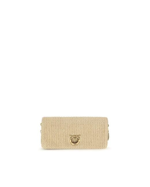 Pinko Natural Beige Polypropylene Shoulder Bag