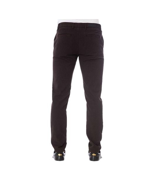 Trussardi Black Brown Cotton Men Trouser for men