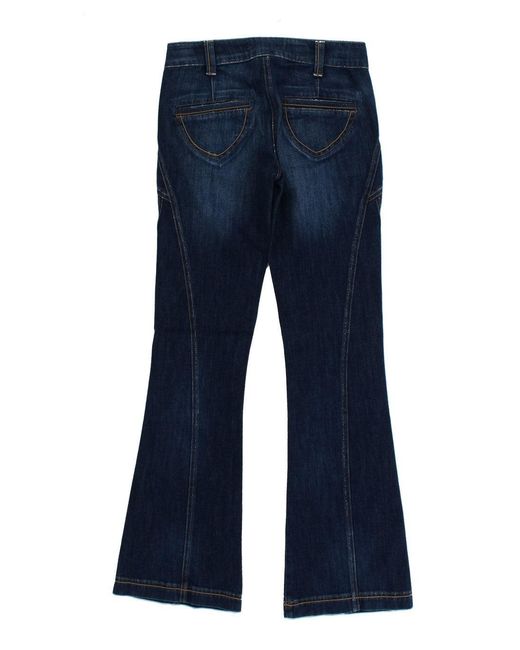 Roberto Cavalli Blue Cotton Stretch Low Waist Jeans