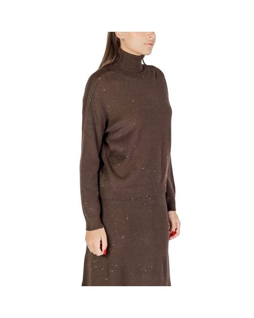 Liu Jo Brown Viscose Sweatshirt