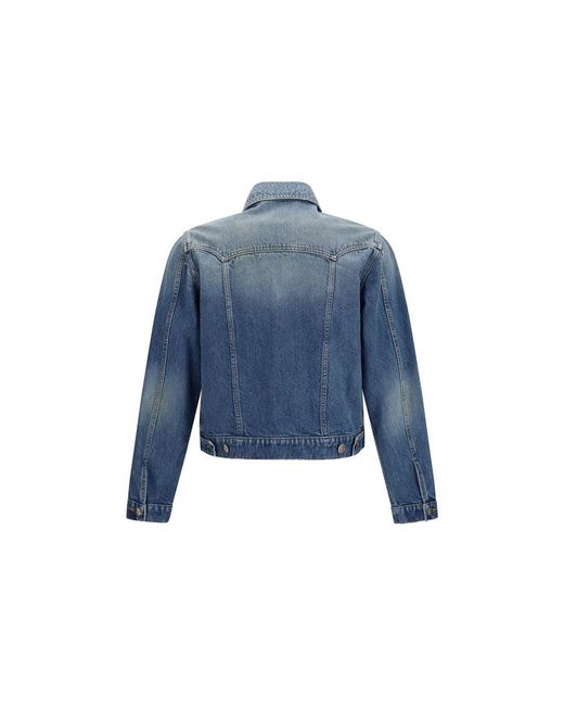 Versace Blue Cotton Denim Jacket for men