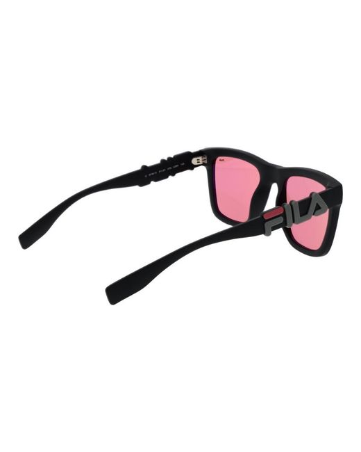 Fila Black Gray Plastic Sunglasses for men