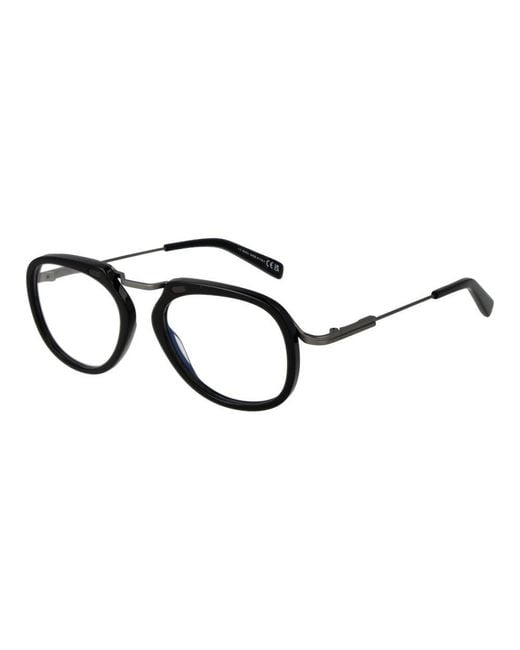 Zegna Black Metal Glasses (Frames) for men