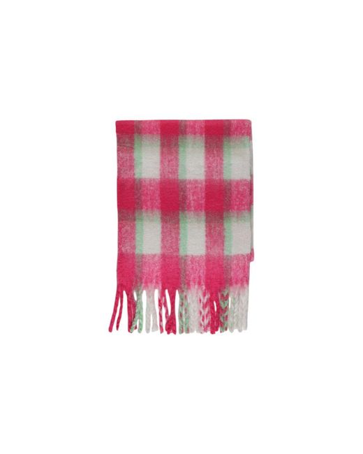 ONLY Pink Multicolor Polyester Scarf