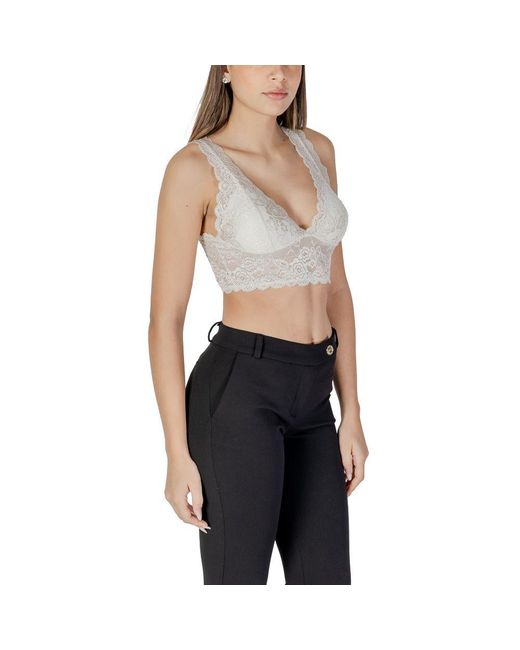 ONLY White Polyester Bra