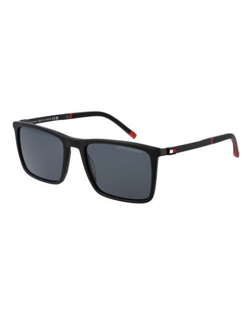 Tommy Hilfiger Black Sunglasses Rectangular Frame for men