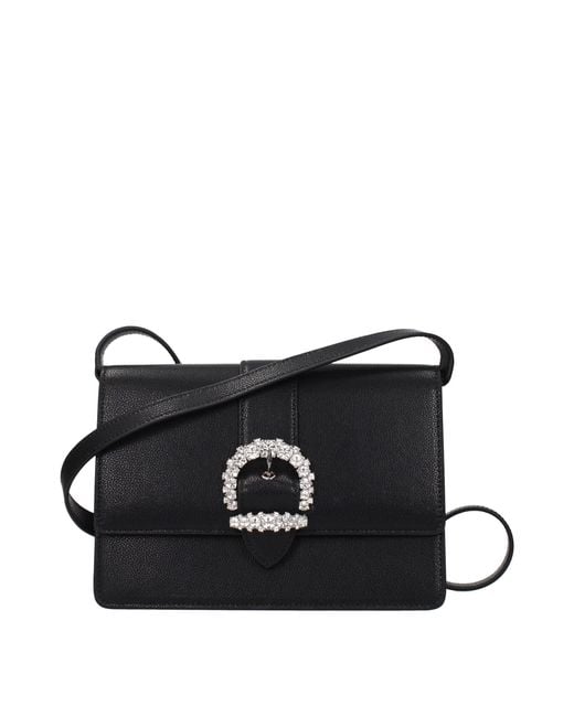 Jimmy Choo Black Leather Crossbody Bag