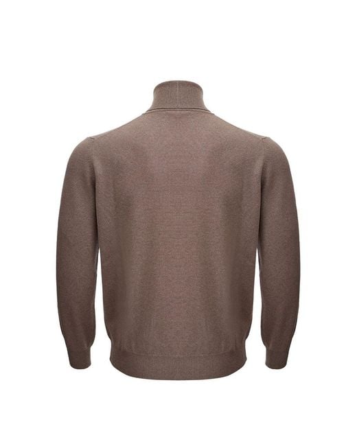 Kangra Brown Wool Sweater for men