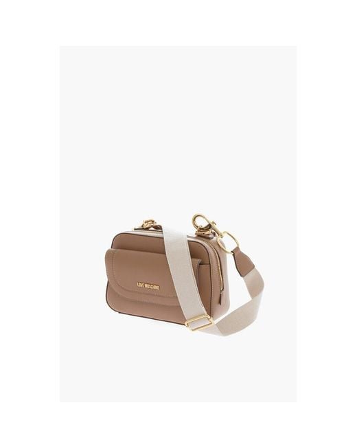 Moschino Brown Polyethylene Tote Bag