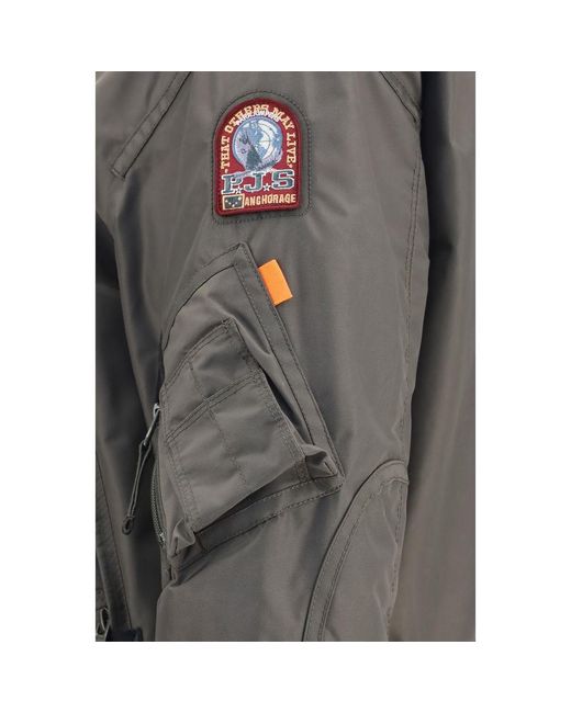 Parajumpers Gray Bicolor Polyamide Bomber