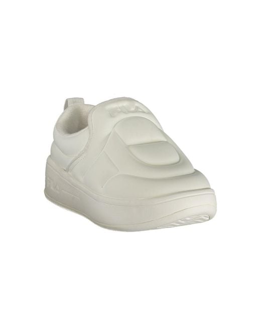 Fila White Black Polyester Sneaker