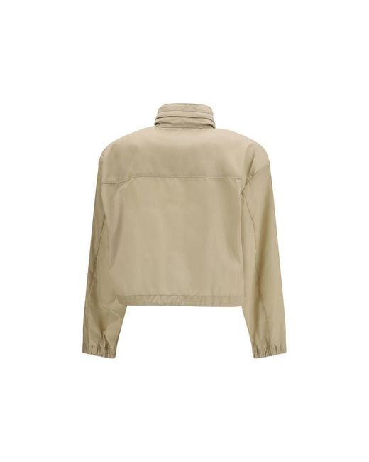 Prada Natural Beige Recycled Polyamide Shell Jacket