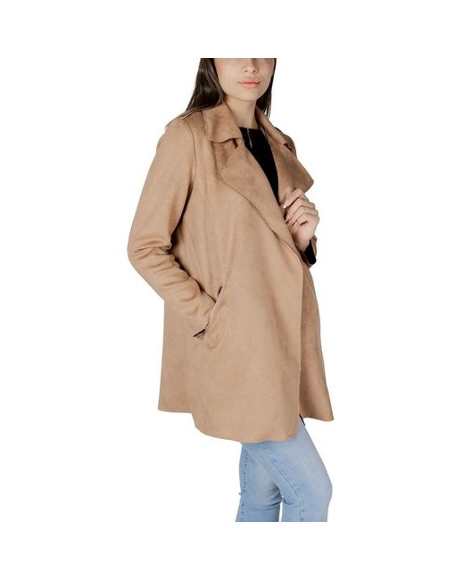 Street One Natural Beige Polyester Jackets & Coat