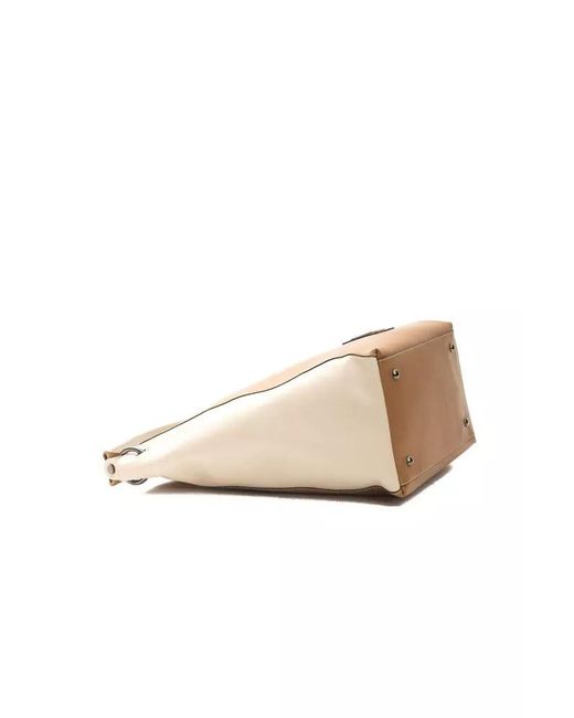 Pompei Donatella Brown Elegant Leather Shoulder Bag
