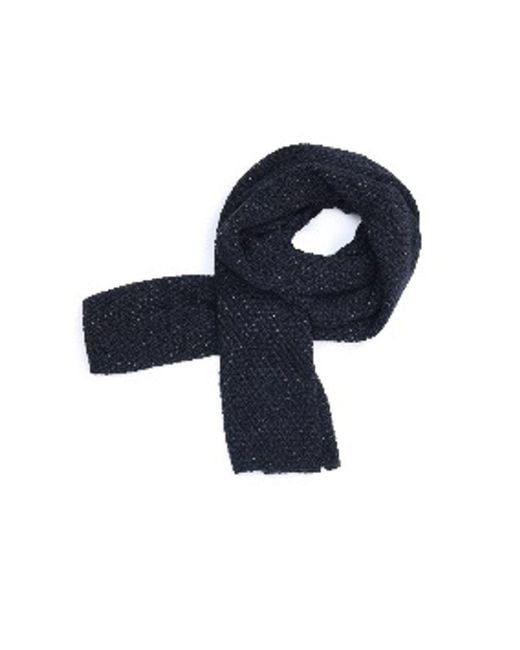 Gas Blue Black Marabou Scarf