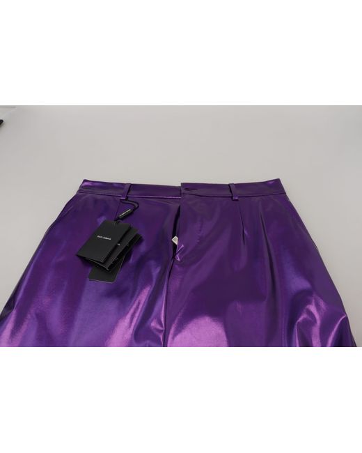 Dolce & Gabbana Purple Metallic Trousers Pt0118 for men
