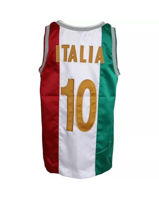 Dolce & Gabbana White Tank Top Italian Flag Style for men