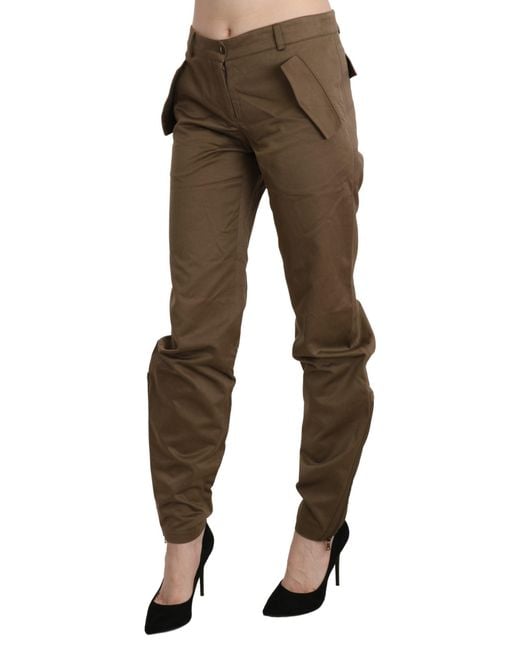 Ermanno Scervino Black Chic Mid Waist Straight Trouser