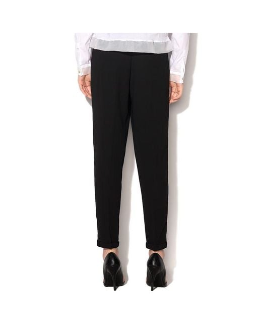 Gas Black Polyester Casual Pants