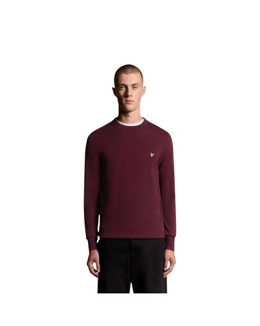 Lyle & Scott Purple Bordeaux Cotton Sweatshirt for men