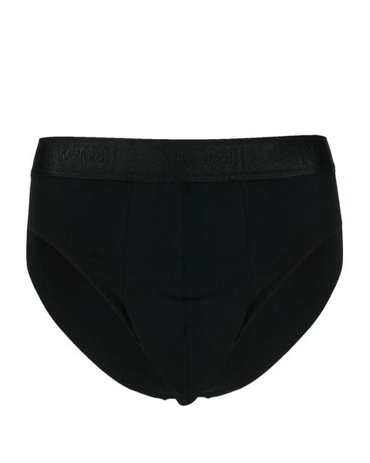Wolford Black Logo-Waistband Briefs Set for men