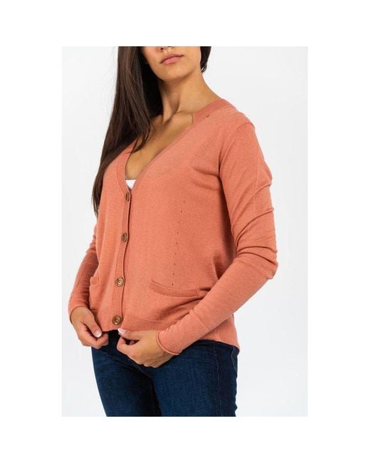 Gas Orange Pink Viscose Cardigan