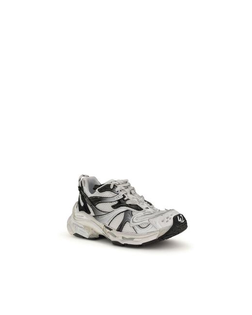 Balenciaga White Gray Polyethylene Athletic Sneakers for men