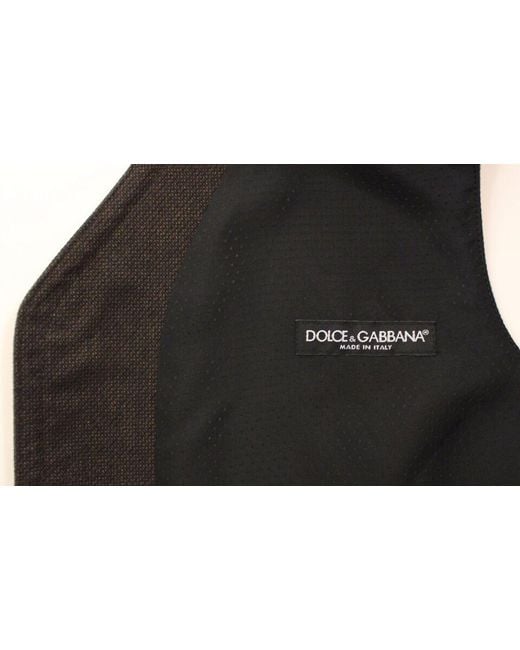 Dolce & Gabbana Purple Cotton Blend Dress Vest Gilet for men