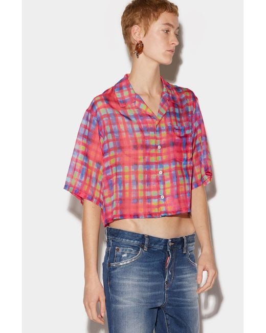 DSquared² Red ² Fibres Pattern Shirt