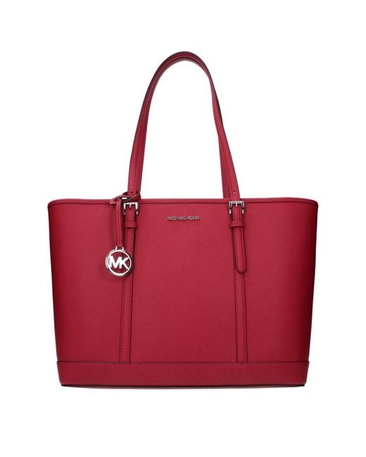 Michael Kors Red Leather Shoulder Bag