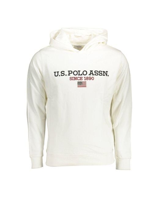 U.S. POLO ASSN. White U. S. Polo Assn. Cotton Sweater for men