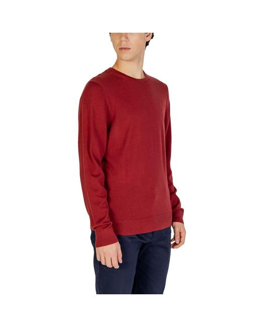 Calvin Klein Red Bordeaux Recycled Wool Sweatshirt for men