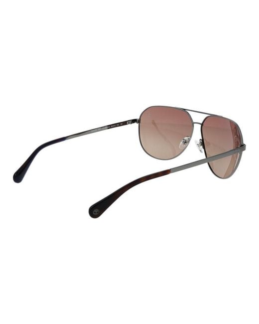 Timberland Brown Metal Sunglasses for men