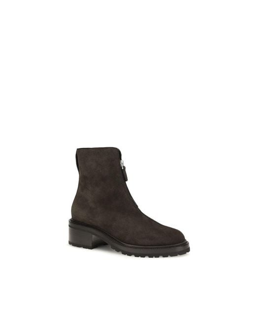 The Row Brown Suede Leather Ankle Boots