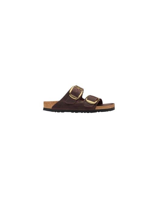 Birkenstock Brown Leather Flat Sandals