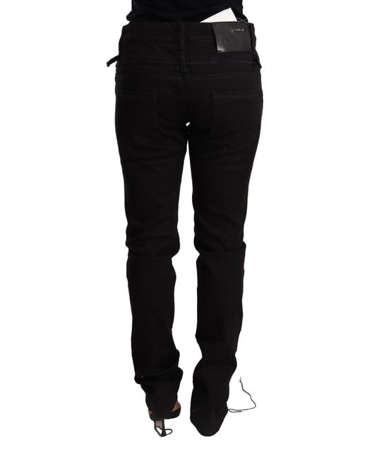 Acht Black Low Waist Skinny Denim Jeans Trouser