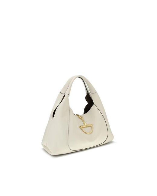 Gucci Natural White Calf Leather Bos Taurus Shoulder Bag