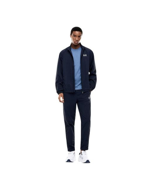EA7 Blue Cotton Sportswear for men