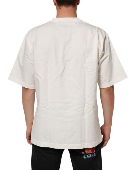 Dolce & Gabbana White Logo Graphic Tee for men